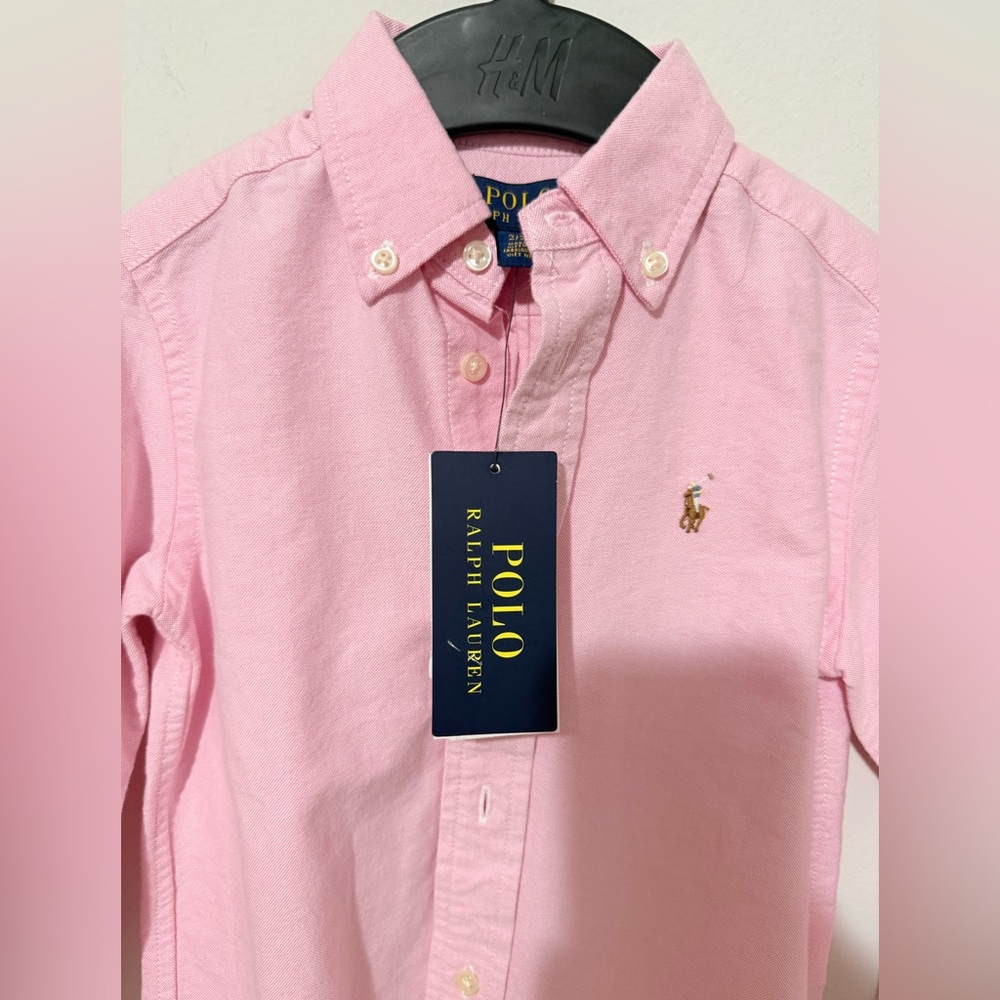 Polo by Ralph Lauren Light Pink Kids Button Down Shirt - Picture 4 of 6